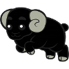 Entire childish ram logo