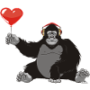 Gorilla with heart