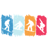 Snowboard retro snowboarding