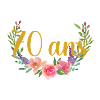anniversaire fleurs âge 70ans