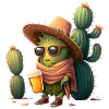 Mexican cactus with beer - funny