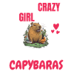 Crazy Girl Capybara Gift