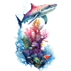 Shark Ocean Landscape
