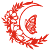 Moon flowers (red)