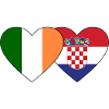 Ireland Croatia Flag Heart