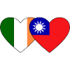 Ireland Taiwan Flag Heart