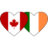 Canada Ireland Flag Heart