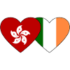 Hong Kong Ireland Flag Heart