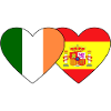 Ireland Spain Flag Heart