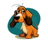 Dog in comic style