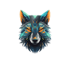 Polygon Wolf Head