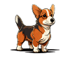 Dog in comic style