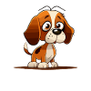 Dog in comic style