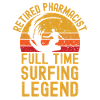 Retired pharmacist surfing legend