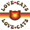 Retro Vibe Love Cats