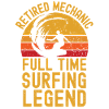 Retired mechanic surfing legend