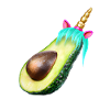 Glückliche Einhorn Avocado