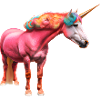 Buntes Lockiges Einhorn