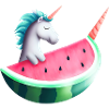 Wassermelonen Einhorn
