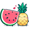 Watermelon and pineapple's best friends