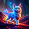 Wunderbare blaue Katze.