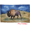 Bison - aquarelle