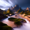 Cinematic fantasy landscape