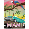 Retro Miami Travel poster
