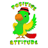 Positive attitude perroquet