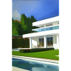 White villa with pool