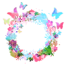 couronne de fleurs,vide, couronne,fleurs,papillons