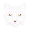 Polygon cat illustration