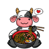 Yum Yum Giappone Anime Ramen Noodle Mucca