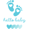 hello baby blau