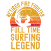 Retired fire fighter surfing legend
