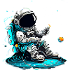Astronaute à la pêche