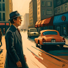 Man crosses road