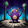 cute purple monster