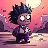 cute monster with suit