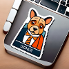 Sticker cute dog