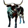 Elegant bull futuristic