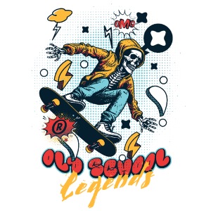 OLD SCHOOL Legends ® Skateboard Pop-Art Stil 244
