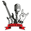 Rockgitarrdesign för artister