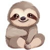 Cute baby sloth