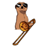 Meerkat Trombone Trombone Player Trombonist