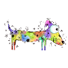 Bunter Hund - Hunderasse, Illustration