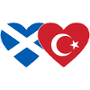 Scotland Turkey Flag Heart