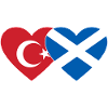 Turkey Scotland Flag Heart