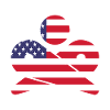 Flipper rétro USA Drapeau américain