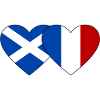 Ecosse France Flag Coeur